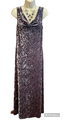 Женское бархатное вечернее платье Devore' новое COLDWATER CREEK угольное неношеное винтажное - Изображение 1 из 3