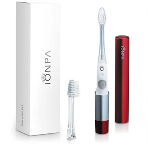 IONPA DM Red Compact Ionic Power Electric Toothbrush with Travel Cap, Brushing T - Picture 1 of 9