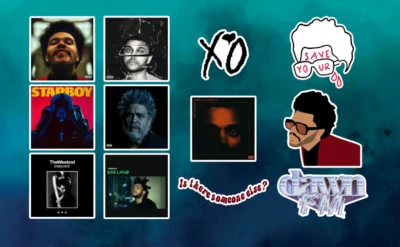 12 The Weeknd Vinyl Stickers