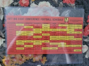 1977 Nebraska Cornhuskers College Football Schedule UNFOLDED NM/MINT+ See pics - Picture 1 of 2
