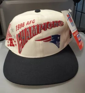 1996 Patriots AFC Champions Sports Specialties Proline Snapback Locker Hat Cap - Picture 1 of 14