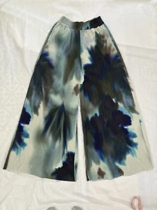 Gorgeous NWT Nicla Accordion Pleated Tie Dye Wide Leg Pants Size 4 Stretch Waist - Picture 1 of 13