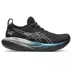 Zapatos para correr en carretera Asics Gel-Nimbus 25 Platinum 1011B616.001 para hombre negros PureGEL - Imagen 1 de 91