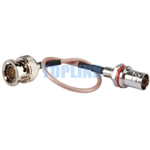 BNC Male Plug to BNC Female O-ring Bulkhead 75ohm RF Pigtail Coax Cable RG179 - Imagen 1 de 2