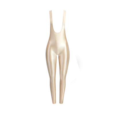 Women Glitter Satin U-shaped Vest Jumpsuits Overalls Sports Yoga Bodysuit Tights - Image 1 of 4