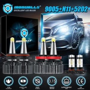 For Dodge Durango 2011-2013 Combo Kit 9005 H11 5202 LED Headlight Bulb+Fog Light - Imagen 1 de 12