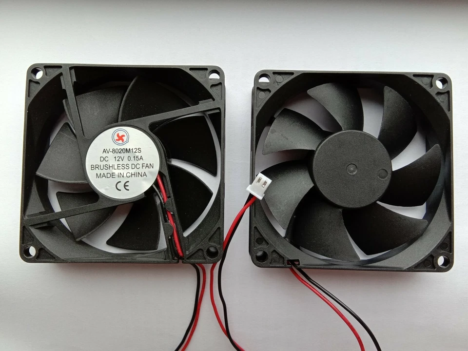 1 pcs Brushless DC Cooling Fan 12V 8020S 7 Blade 80x80xx20mm 2pin Sleeve Bearing - Image 1 of 1