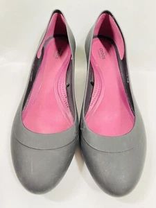 Crocs Women's Lina Wedge Pump Dual Comfort Shoes Black Size 9 - FAST SHIP! - Picture 1 of 8