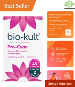 Bio-Kult Pro-Cyan Probiotic with Cranberry Extract & Vitamin A, 45 Capsules - Picture 1 of 10