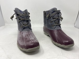 grey sperry boots