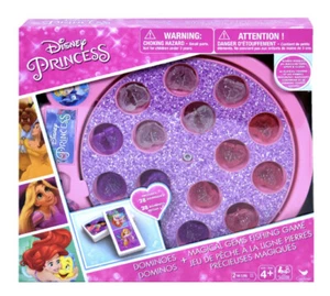Disney Princess Dominoes + Magical Gems Fishing Game 2-4 Players Rotates New - Picture 1 of 8