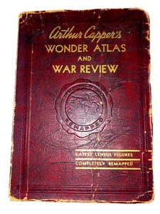 Capper’s WONDER ATLAS WAR REVIEW Census Figures Remapped 1944 Book Collectible - Picture 1 of 12