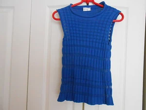 MARIA SARTINI--MADE IN ITALY--HAND KNIT ROYAL BLUE TOP - Picture 1 of 1