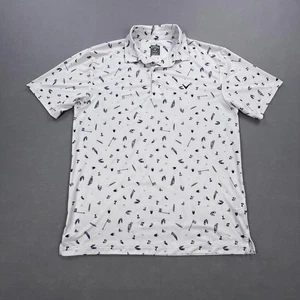 Callaway Poloshirt Herren Medium weiß Opti Dri Golf All Over Print Performance - Bild 1 von 9