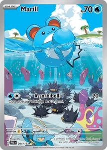 204-193 Marill Illustrazione Rara PAL Evoluzioni a Paldea ITA NM - Foto 1 di 3