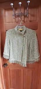 St. John Couture Fransen Shrug/Sweater Jacke - Bild 1 von 9