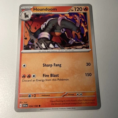 Houndoom - 034/198 - Common - Regular - Pokemon TCG - Near Mint - Image 1 of 2