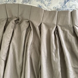 (pair 1) Estate Custom Inverted Pleated Drapes Palm Beach Tan Heavy Linen - Picture 1 of 6