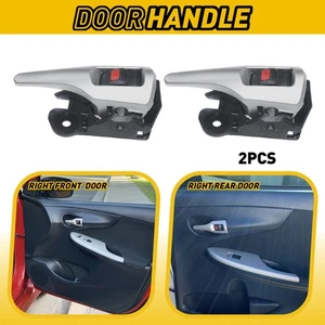 Door Handle For Toyota 2009-2013 Corolla Front Rear Right Inner Black/Silver EAH - Picture 1 of 10