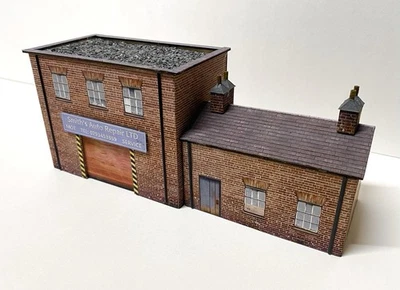 RAILCRAFT CREATIONS OO Gauge 1/76 Model Building “Smiths Autos” Full Relief Model Railway Diorama