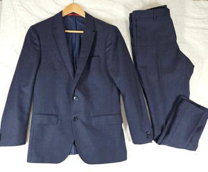 Hugo Boss Getlin Harvey Slim Fit Suit Blazer 38R / Trousers 32W 100% Virgin Wool - Picture 1 of 23