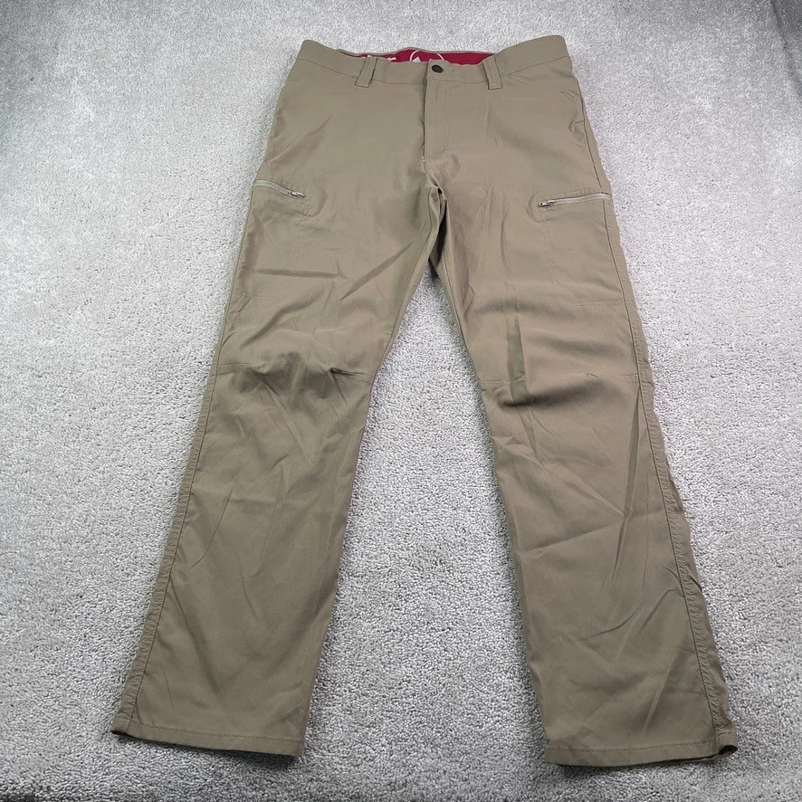 Pantalones Wrangler Para Hombres 34x30 Marrón Equipo Todo Terreno ATG Pierna Recta Elastizados Nylon Foto 1 de 4