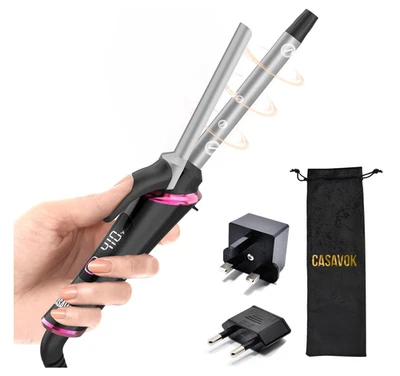 Travel Size Curling Iron Dual Voltage, Mini Hair Curler for Short Hair, 1/2 Inch - Image 1 of 4