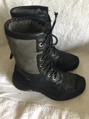 Botas UGG 1102936 Adirondack II impermeables de cuero negro para mujer talla 10 US/8UK/41 Foto 1 de 4