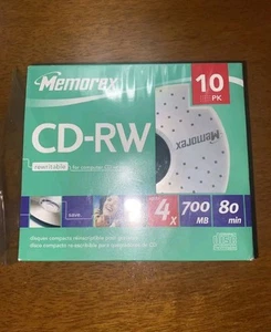 Memorex CD RW 10er Pack Leer CD Neu geöffnete Verpackung - Bild 1 von 3