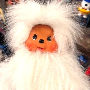 Rara bambola peluche Fuzzy Monchhichi bianca 2009 taglia S da collezione H7,5" Sekiguchi - Foto 1 di 12