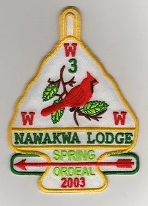 OA Nawakwa Lodge 3 Activity Patch, 2003 Spring Ordeal (eA2003-1), Mint! - Picture 1 of 1