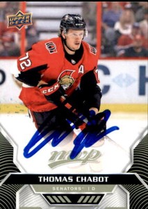Thomas Chabot Signed Autographed 20/21 Upper Deck Mvp card Ottawa Senators