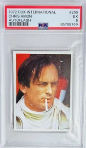 1972 Cox International Auto Flash #259 Chris Amon Racing Card PSA 5 EX - Picture 1 of 2