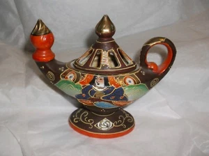 Antique Japanese SATSUMA hand painted CENSOR incense burner  Asia Art - Picture 1 of 4