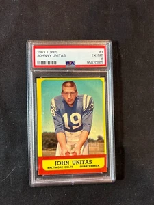 1963 Topps Football Graded 6 #1 Johnny Unitas - Picture 1 of 2