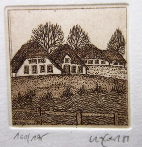 Original Mini Radier. Margit Ewert - Jahr 1981 - Landschaften nr -/175 mo5 - Bild 1 von 4