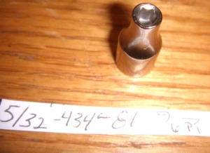 Craftsman 5/32" X 1/4" DR #43481 6 PT SHALLOW Socket INVERTED G USA CHROME NEW - Picture 1 of 1