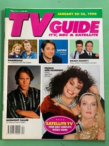 TV GUIDE UK 20-January-1990 FRENCH SAUNDERS Michael Douglas Gary Cole Emmerdale - Picture 1 of 6