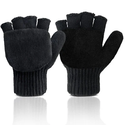Guantes sin dedos convertibles de invierno EvridWear, guantes de lana cálidos, estilo unisex Foto 1 de 4