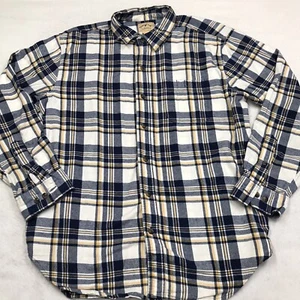 BLUE MOUNTAIN Flanellhemd Herren L gelb weiß kariert Grunge Outdoor Gorp Skate - Bild 1 von 15