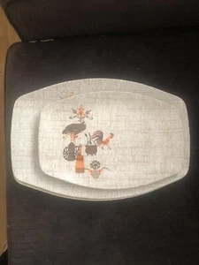 Tamco vtg 3 Hollywood Elongated Dinner Plates x 1-H71,2 x H66 made In Australia - Picture 1 of 5