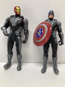 Lot of 2 Avengers Marvel Endgame Team Suit Iron Man/Cap 6" Action Figures 2018 - Picture 1 of 6