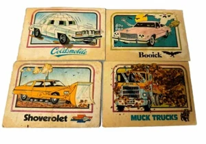 4 carte collezionabili vintage 1976 Wonder Bread CRAZY CAR CARDS da collezione - Foto 1 di 4