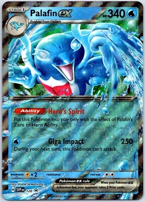 Palafin ex - JUMBO - Black Star Promo SVP 126 Scarlet Violet Pokemon TCG Card - Image 1 of 2