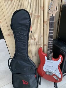 Fender Squire Stratocaster Guitar, Stand, Carry Case A Strap Set ! Free Postage
