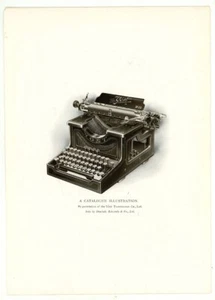 c.1910 VTG, ANTIQUE YOST TYPEWRITER CATALOG ILLUSTRATION PRINTERS SAMPLE PAGE - Picture 1 of 3