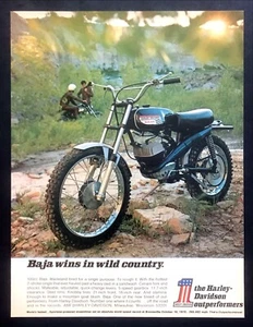 Pubblicità stampa foto moto Harley-Davidson Baja 100 1971 "Made to Rough It" - Foto 1 di 1