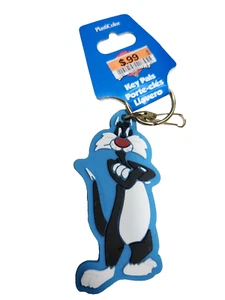 Looney Tunes Sylvester Cat PlastiColor Key Pals Keychain Ring 1997 Vintage - Picture 1 of 4