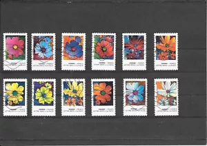 FRANCE 2020 LES COULEURS DU COSMOS FLEURS SERIE COMPLETE DE 12 TIMBRES OBLITERES - Foto 1 di 1