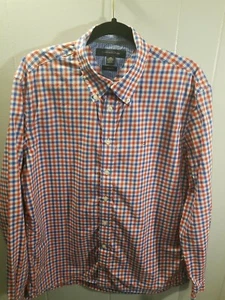 Camicia Tommy Hilfiger uomo L vestibilità personalizzata rosso/bianco/blu Gingham con bottoni preppy - Foto 1 di 7